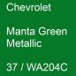 Preview: Chevrolet, Manta Green Metallic, 37 / WA204C.